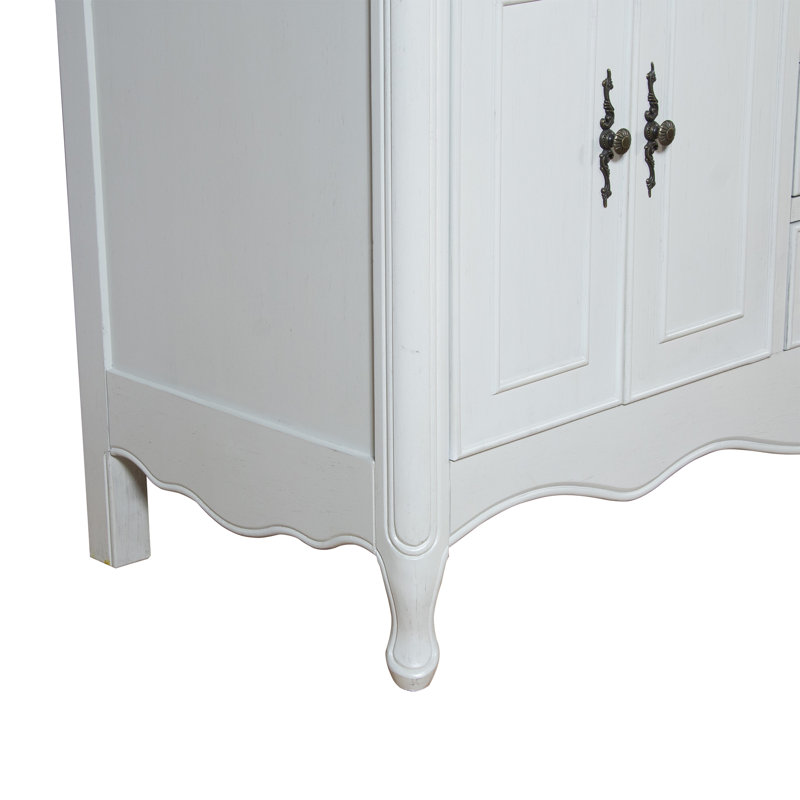 One Allium Way® Genevieve 60'' Double Bathroom Vanity with Marble Top
